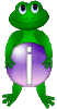 GIF animado (31811) Letra i rana verde