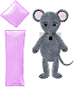 GIF animado (32082) Letra i raton gris