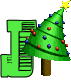 GIF animado (40670) Letra j arbol navidad