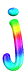 GIF animado (40205) Letra j arco iris