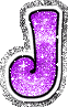 GIF animado (33019) Letra j glitter fucsia
