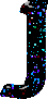GIF animado (33129) Letra j glitter negra