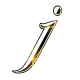GIF animado (34178) Letra j glitter negra