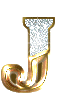 GIF animado (34295) Letra j glitter oro diamantes