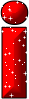 GIF animado (34440) Letra j glitter roja