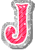 GIF animado (34494) Letra j glitter rosa