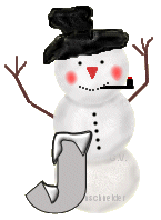 GIF animado (41216) Letra j hombre nieve