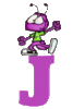 GIF animado (30103) Letra j hormiga