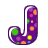 GIF animado (40476) Letra j lunares