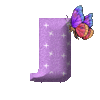 GIF animado (30568) Letra j mariposa romantica