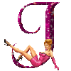GIF animado (34131) Letra j mujer glitter