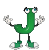 GIF animado (39813) Letra j muneco verde