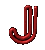 GIF animado (42249) Letra j neon rojo