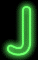 GIF animado (42250) Letra j neon verde