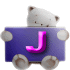 GIF animado (31049) Letra j osezno gris