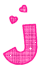 GIF animado (32729) Letra j rosa glitter