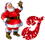 GIF animado (41540) Letra j santa claus