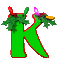 GIF animado (40632) Letra k arbol navidad