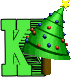 GIF animado (40671) Letra k arbol navidad