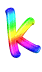 GIF animado (40206) Letra k arco iris