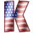 GIF animado (42417) Letra k bandera norteamericana