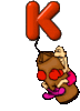 GIF animado (43149) Letra k boxeador