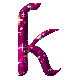 GIF animado (34108) Letra k brillante morada