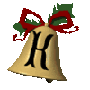 GIF animado (40869) Letra k campana navidad