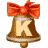GIF animado (40895) Letra k campanas navidad