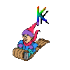 GIF animado (43621) Letra k chico trineo
