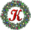 GIF animado (41074) Letra k corona navidad