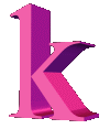 GIF animado (45063) Letra k d rosa