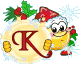 GIF animado (41128) Letra k emoticono navidad