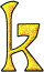 GIF animado (32676) Letra k glitter amarilla