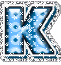 GIF animado (32910) Letra k glitter azul