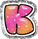 GIF animado (33612) Letra k glitter fiesta
