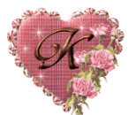 Imagen GIF de Letra k glitter flores animado