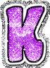 GIF animado (33020) Letra k glitter fucsia