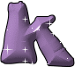 GIF animado (33074) Letra k glitter morada