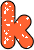 GIF animado (34179) Letra k glitter naranja