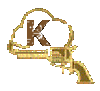 GIF animado (34405) Letra k glitter pistola