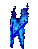 GIF animado (37416) Letra k llama azul