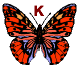 GIF animado (30489) Letra k mariposa