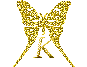GIF animado (30461) Letra k mariposa oro