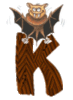 GIF animado (30970) Letra k murcielago vampiro