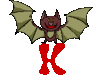 GIF animado (38310) Letra k murcielagos halloween