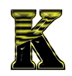 GIF animado (42099) Letra k negra amarilla