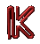 GIF animado (42251) Letra k neon rojo