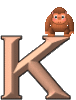 GIF animado (30797) Letra k orangutan