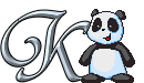 GIF animado (31319) Letra k oso panda